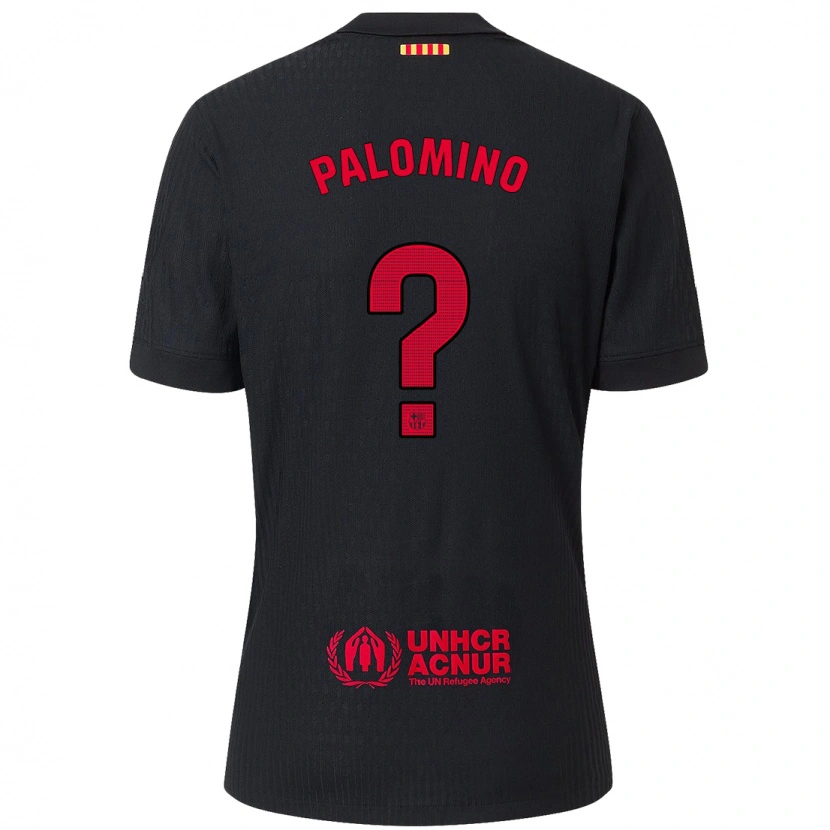 Danxen Kvinnor Oriol Palomino #0 Svart Röd Bortatröja Matchtröjor 2024/25 Tröjor T-Tröja