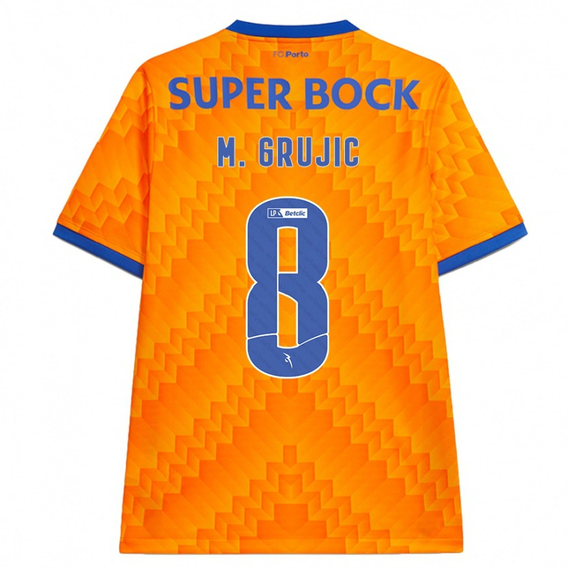 Danxen Kvinnor Marko Grujic #8 Orange Bortatröja Matchtröjor 2024/25 Tröjor T-Tröja