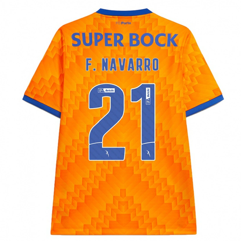 Danxen Kvinnor Fran Navarro #21 Orange Bortatröja Matchtröjor 2024/25 Tröjor T-Tröja