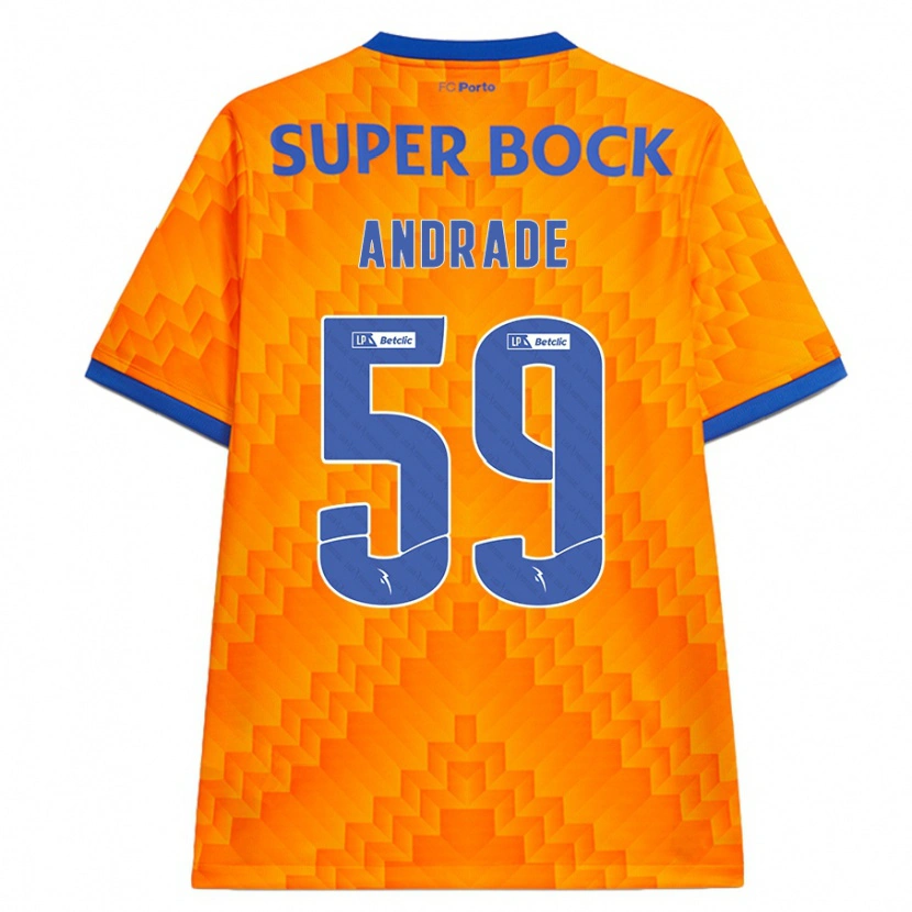 Danxen Kvinnor Tiago Andrade #59 Orange Bortatröja Matchtröjor 2024/25 Tröjor T-Tröja