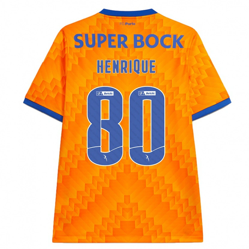 Danxen Kvinnor Kaio Henrique #80 Orange Bortatröja Matchtröjor 2024/25 Tröjor T-Tröja