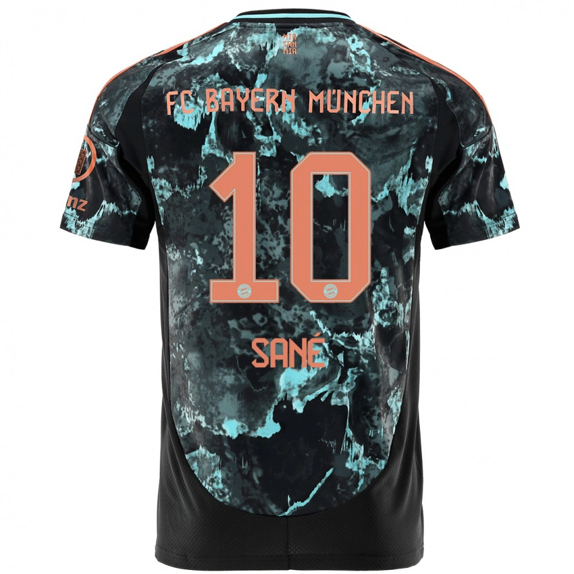 Danxen Kvinnor Leroy Sané #10 Svart Bortatröja Matchtröjor 2024/25 Tröjor T-Tröja