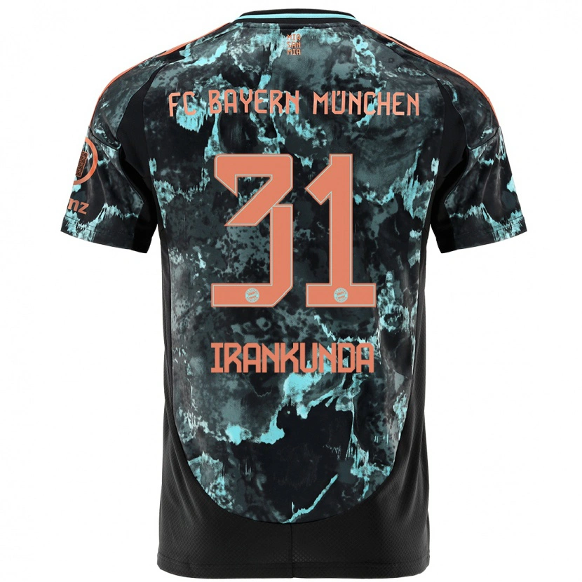 Danxen Kvinnor Nestory Irankunda #31 Svart Bortatröja Matchtröjor 2024/25 Tröjor T-Tröja