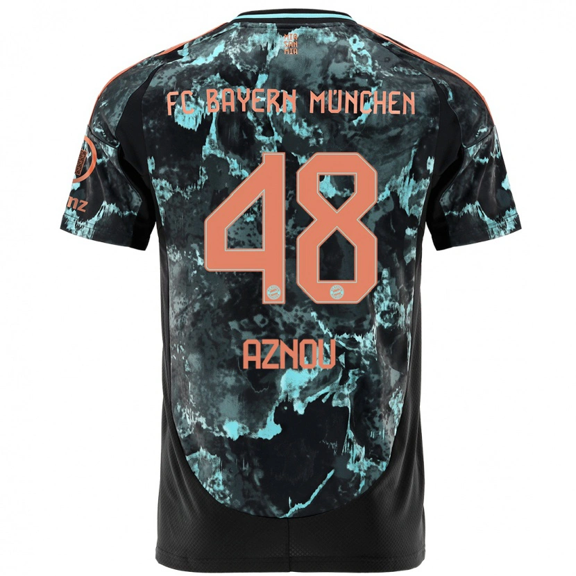 Danxen Kvinnor Adam Aznou #48 Svart Bortatröja Matchtröjor 2024/25 Tröjor T-Tröja