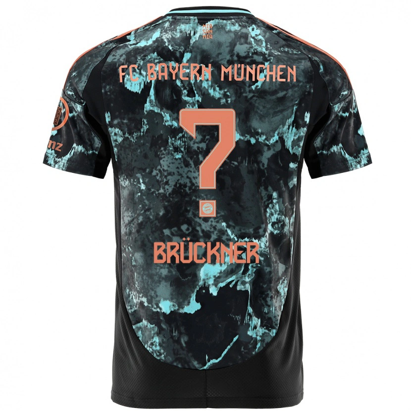 Danxen Kvinnor Angelo Brückner #0 Svart Bortatröja Matchtröjor 2024/25 Tröjor T-Tröja