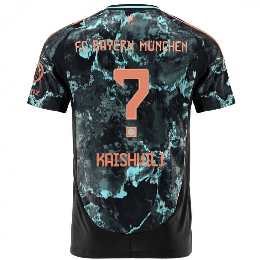 Danxen Kvinnor Jamal Kaishvili #0 Svart Bortatröja Matchtröjor 2024/25 Tröjor T-Tröja