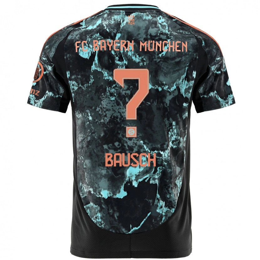 Danxen Kvinnor David Bausch #0 Svart Bortatröja Matchtröjor 2024/25 Tröjor T-Tröja