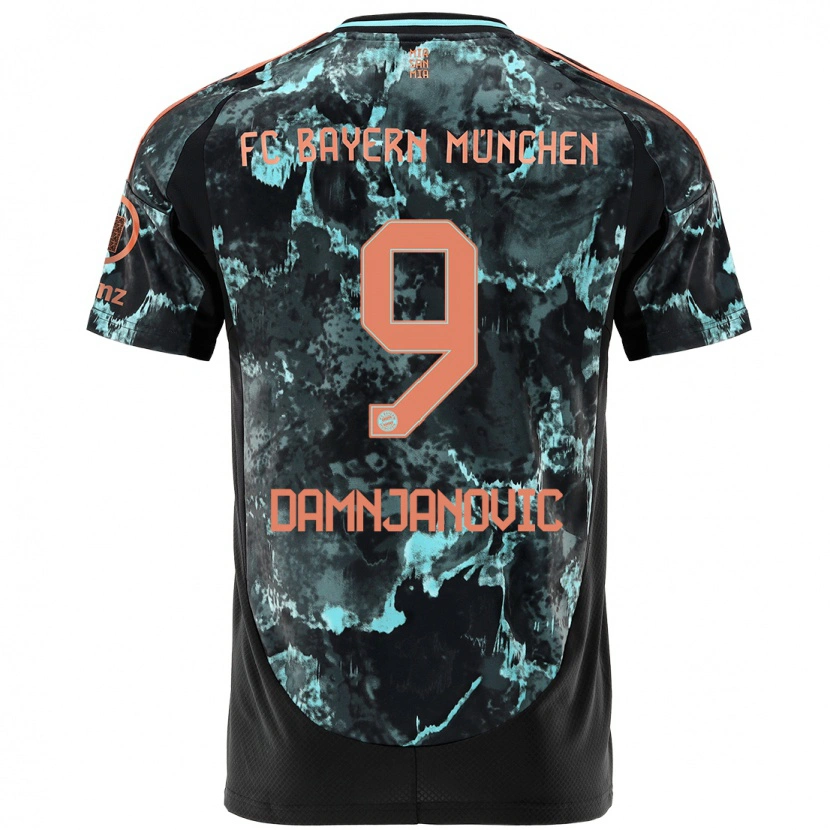 Danxen Kvinnor Jovana Damnjanović #9 Svart Bortatröja Matchtröjor 2024/25 Tröjor T-Tröja