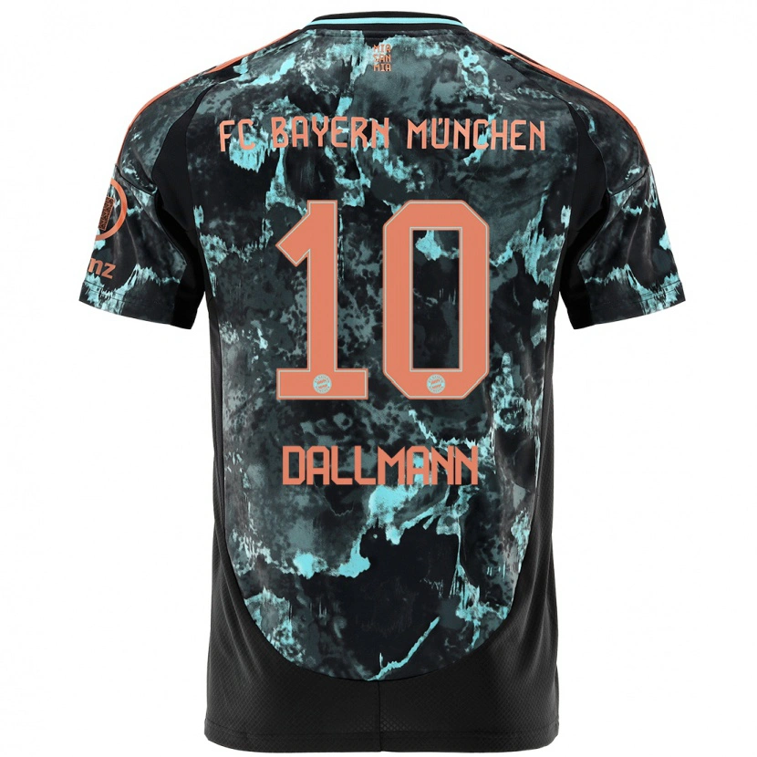Danxen Kvinnor Linda Dallmann #10 Svart Bortatröja Matchtröjor 2024/25 Tröjor T-Tröja