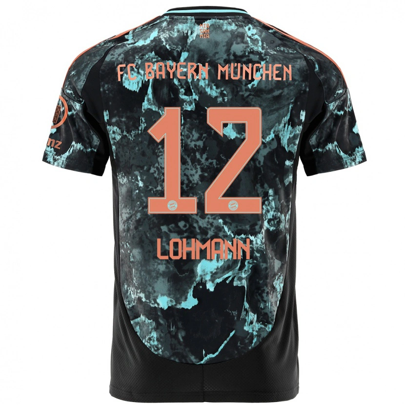 Danxen Kvinnor Sydney Lohmann #12 Svart Bortatröja Matchtröjor 2024/25 Tröjor T-Tröja