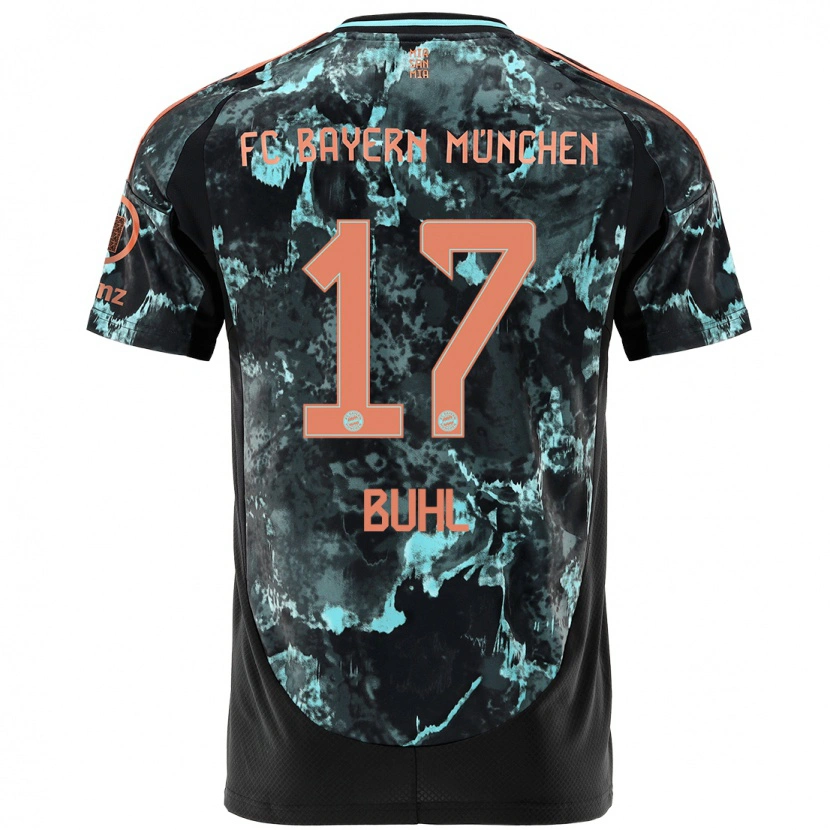 Danxen Kvinnor Klara Bühl #17 Svart Bortatröja Matchtröjor 2024/25 Tröjor T-Tröja