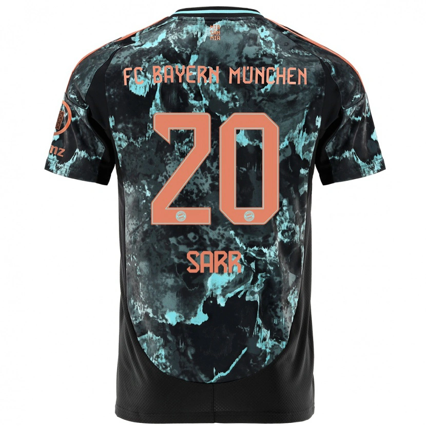 Danxen Kvinnor Bouna Sarr #20 Svart Bortatröja Matchtröjor 2024/25 Tröjor T-Tröja