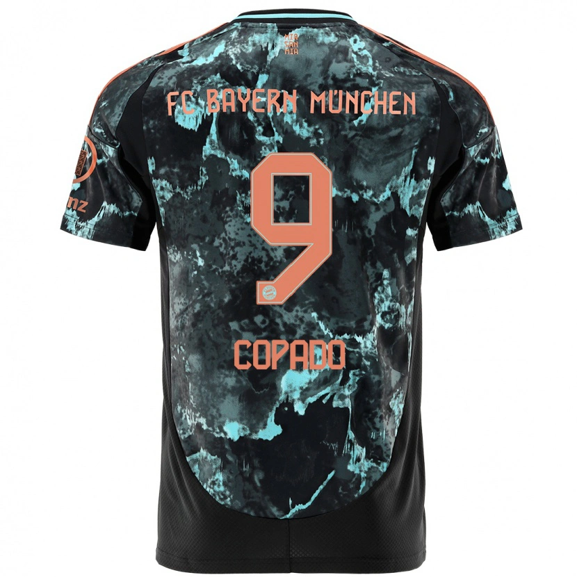 Danxen Kvinnor Lucas Copado #9 Svart Bortatröja Matchtröjor 2024/25 Tröjor T-Tröja