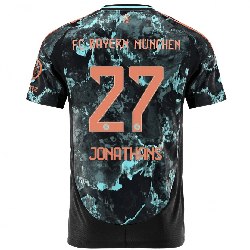 Danxen Kvinnor David Jonathans #27 Svart Bortatröja Matchtröjor 2024/25 Tröjor T-Tröja