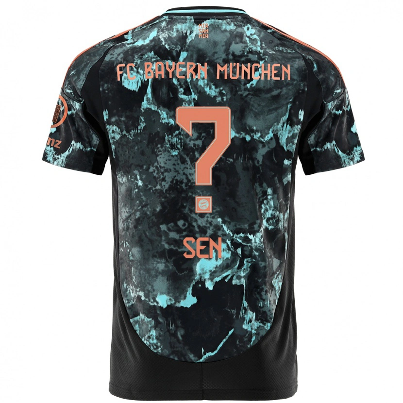 Danxen Kvinnor Salih Sen #0 Svart Bortatröja Matchtröjor 2024/25 Tröjor T-Tröja