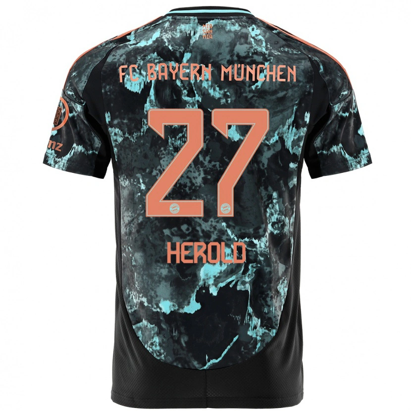 Danxen Kvinnor David Herold #27 Svart Bortatröja Matchtröjor 2024/25 Tröjor T-Tröja