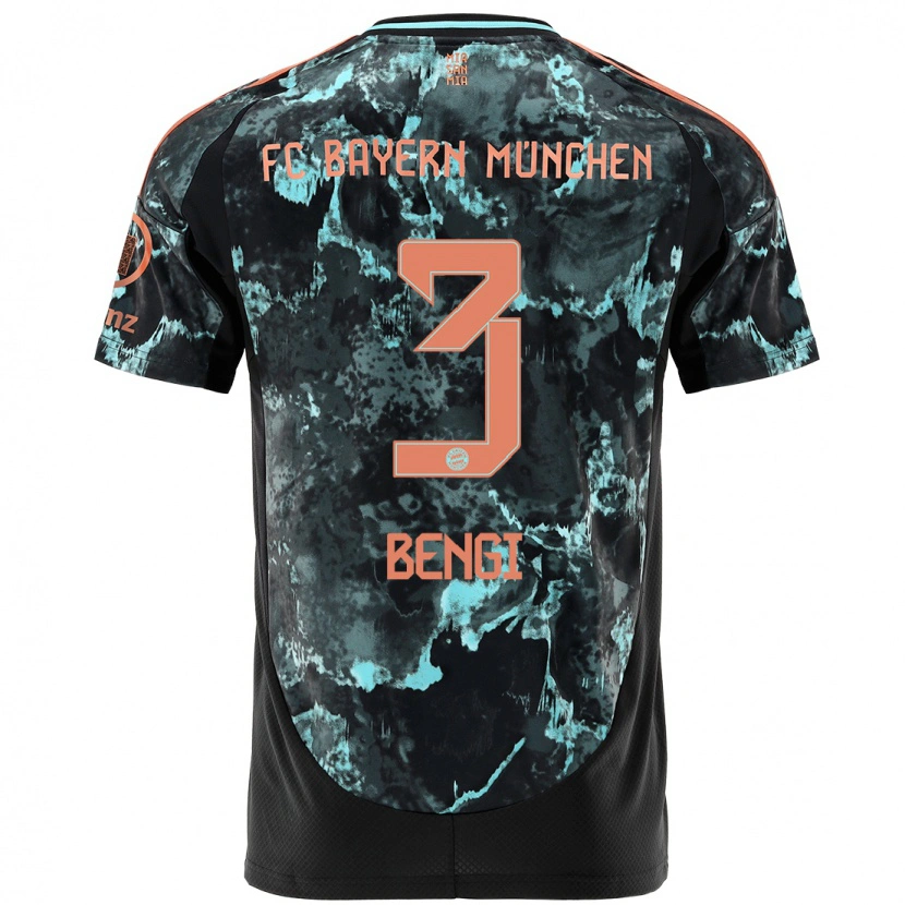 Danxen Kvinnor Kaan Bengi #3 Svart Bortatröja Matchtröjor 2024/25 Tröjor T-Tröja