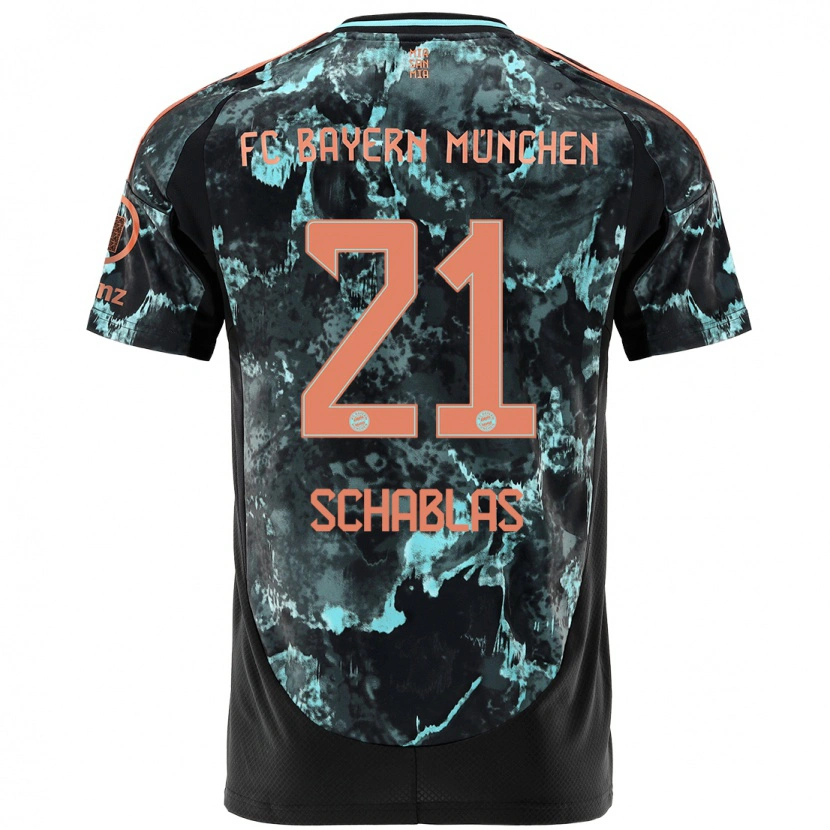 Danxen Kvinnor Matteo Schablas #21 Svart Bortatröja Matchtröjor 2024/25 Tröjor T-Tröja
