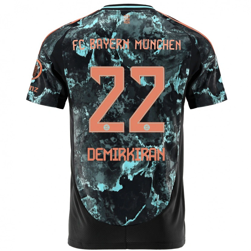 Danxen Kvinnor Ediz Demirkiran #22 Svart Bortatröja Matchtröjor 2024/25 Tröjor T-Tröja