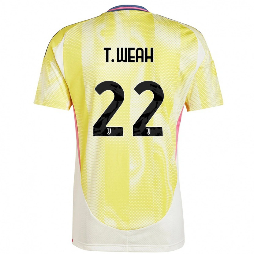 Danxen Kvinnor Timothy Weah #22 Solgul Bortatröja Matchtröjor 2024/25 Tröjor T-Tröja