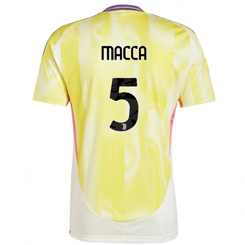 Danxen Kvinnor Federico Macca #5 Solgul Bortatröja Matchtröjor 2024/25 Tröjor T-Tröja
