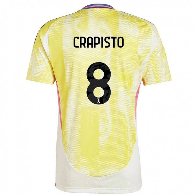Danxen Kvinnor Francesco Crapisto #8 Solgul Bortatröja Matchtröjor 2024/25 Tröjor T-Tröja