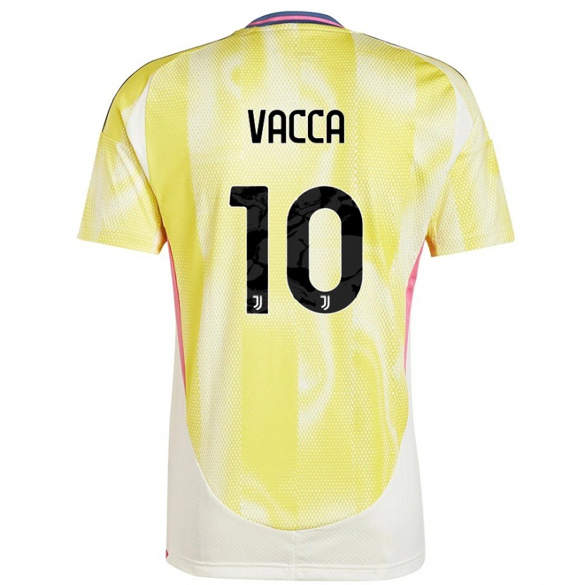 Danxen Kvinnor Alessio Vacca #10 Solgul Bortatröja Matchtröjor 2024/25 Tröjor T-Tröja