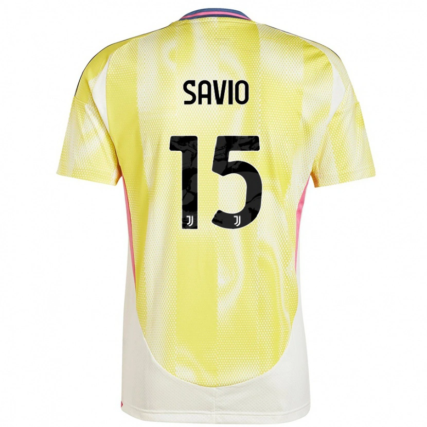 Danxen Kvinnor Federico Savio #15 Solgul Bortatröja Matchtröjor 2024/25 Tröjor T-Tröja