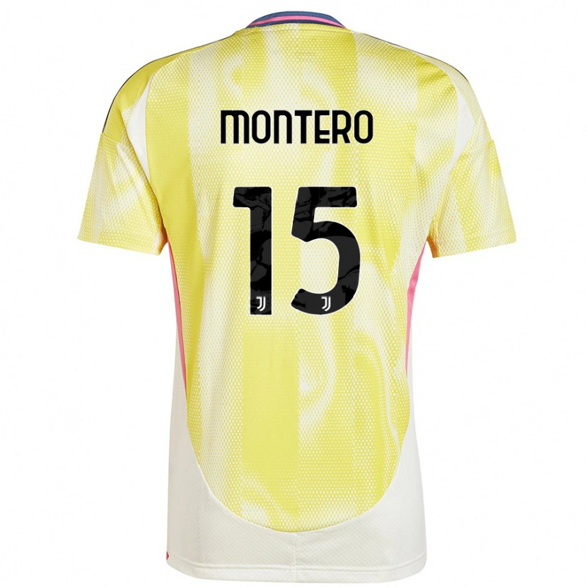 Danxen Kvinnor Alfonso Montero #15 Solgul Bortatröja Matchtröjor 2024/25 Tröjor T-Tröja