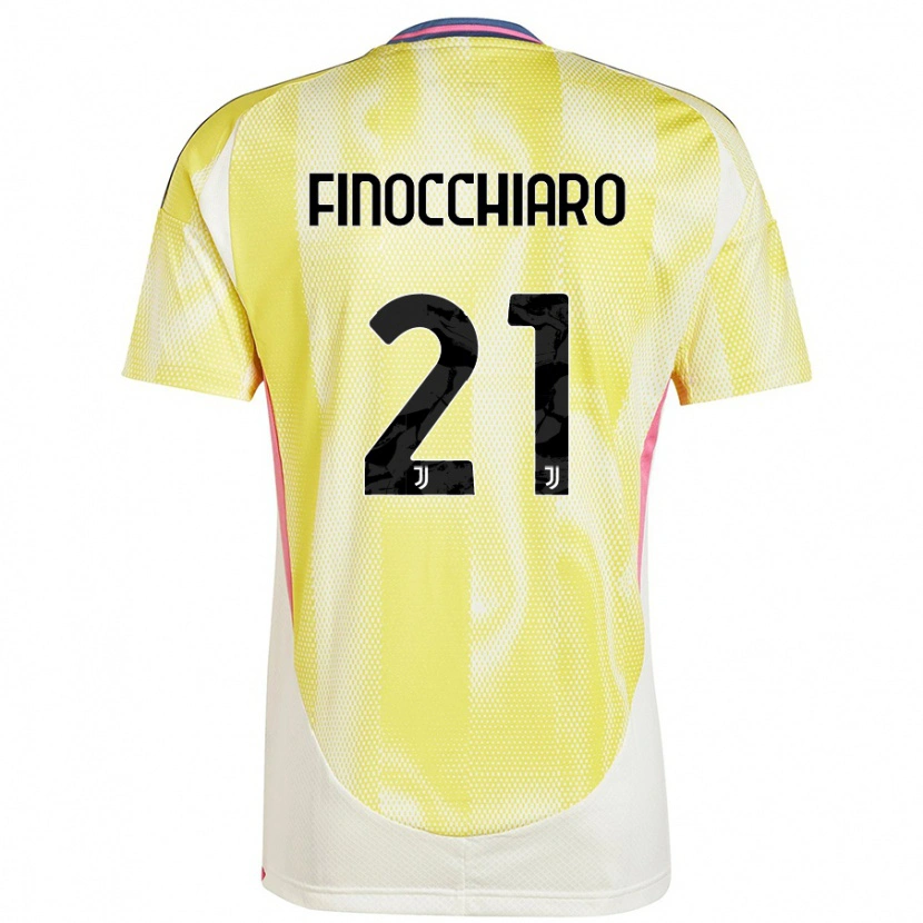 Danxen Kvinnor Gabriele Finocchiaro #21 Solgul Bortatröja Matchtröjor 2024/25 Tröjor T-Tröja