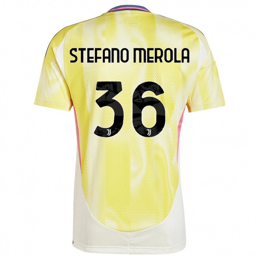 Danxen Kvinnor Antonio Stefano Merola #36 Solgul Bortatröja Matchtröjor 2024/25 Tröjor T-Tröja