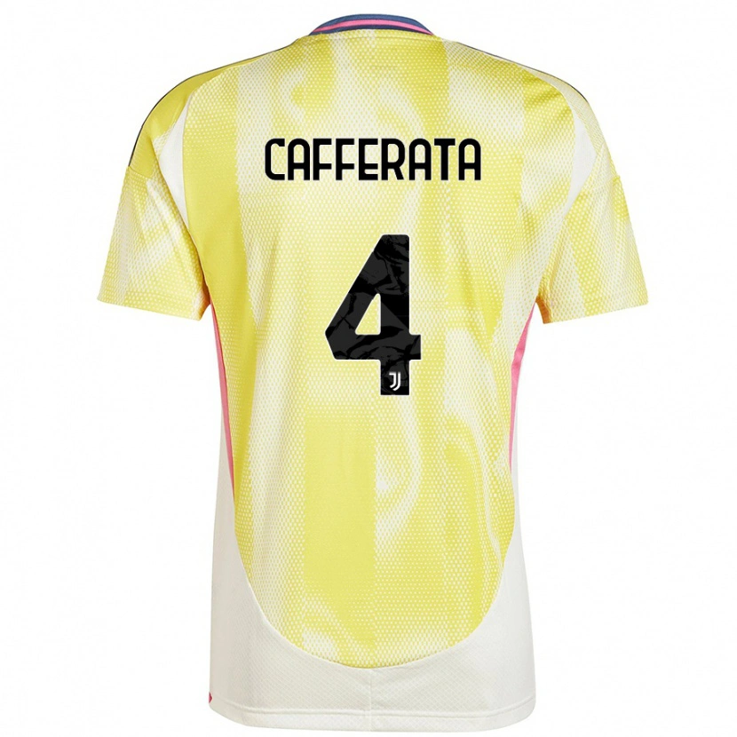 Danxen Kvinnor Federica Cafferata #4 Solgul Bortatröja Matchtröjor 2024/25 Tröjor T-Tröja