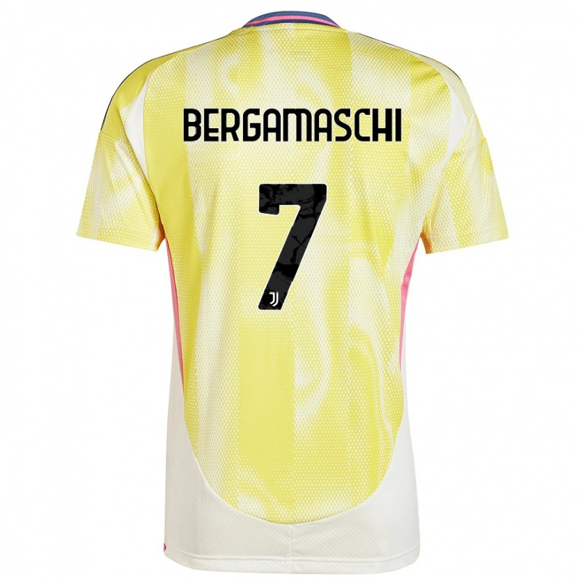 Danxen Kvinnor Valentina Bergamaschi #7 Solgul Bortatröja Matchtröjor 2024/25 Tröjor T-Tröja