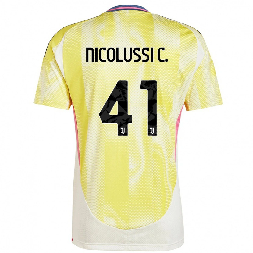 Danxen Kvinnor Hans Nicolussi Caviglia #41 Solgul Bortatröja Matchtröjor 2024/25 Tröjor T-Tröja