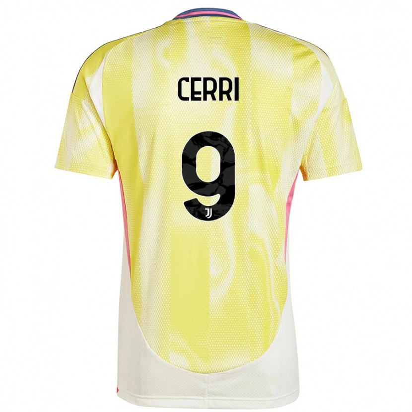 Danxen Kvinnor Leonardo Cerri #9 Solgul Bortatröja Matchtröjor 2024/25 Tröjor T-Tröja