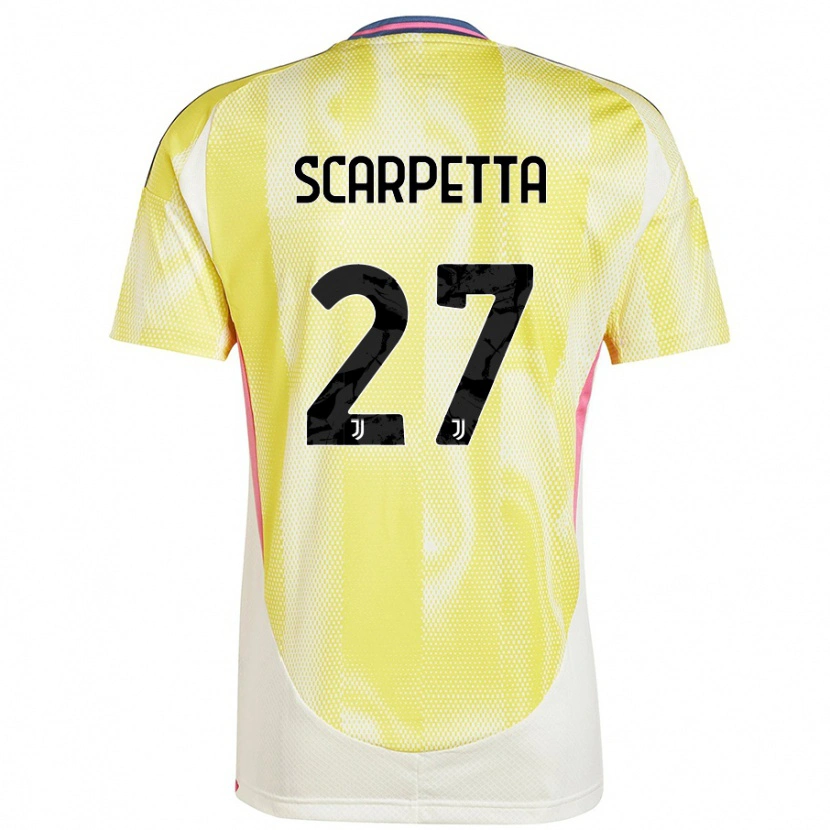 Danxen Kvinnor Jacopo Scarpetta #27 Solgul Bortatröja Matchtröjor 2024/25 Tröjor T-Tröja