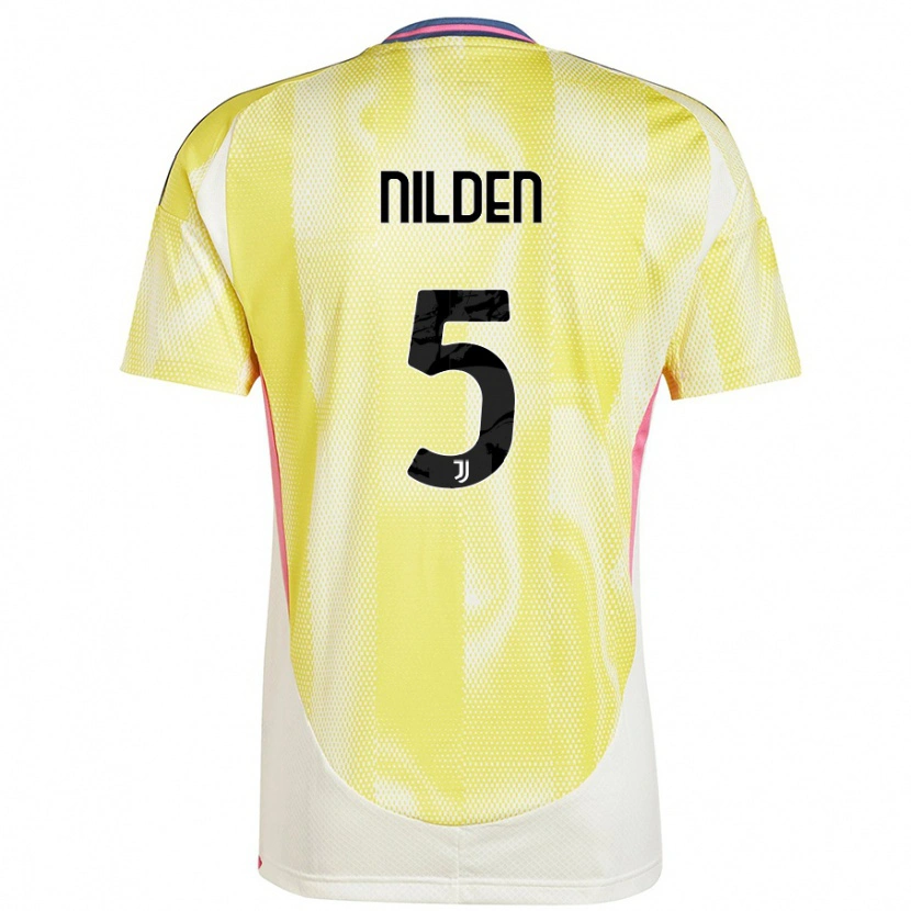 Danxen Kvinnor Amanda Nilden #5 Solgul Bortatröja Matchtröjor 2024/25 Tröjor T-Tröja
