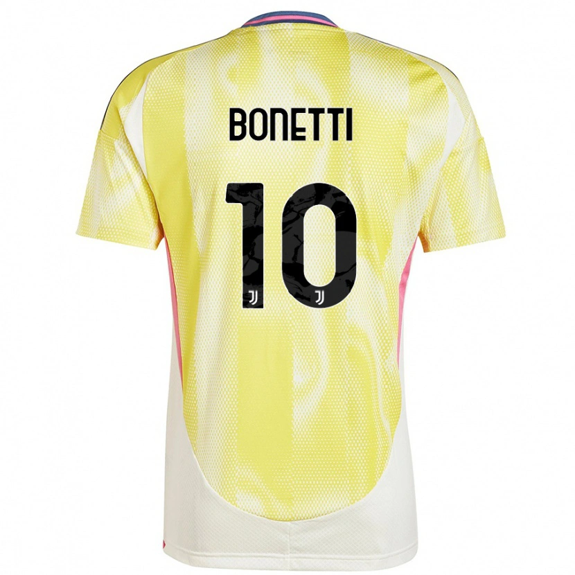 Danxen Kvinnor Andrea Bonetti #10 Solgul Bortatröja Matchtröjor 2024/25 Tröjor T-Tröja