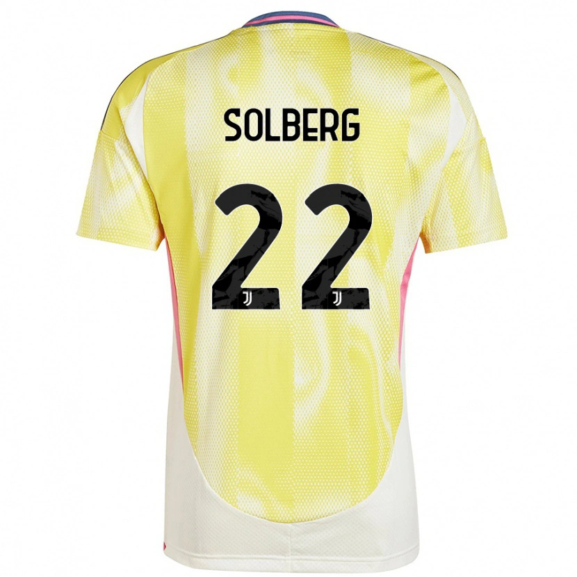 Danxen Kvinnor Elias Solberg #22 Solgul Bortatröja Matchtröjor 2024/25 Tröjor T-Tröja