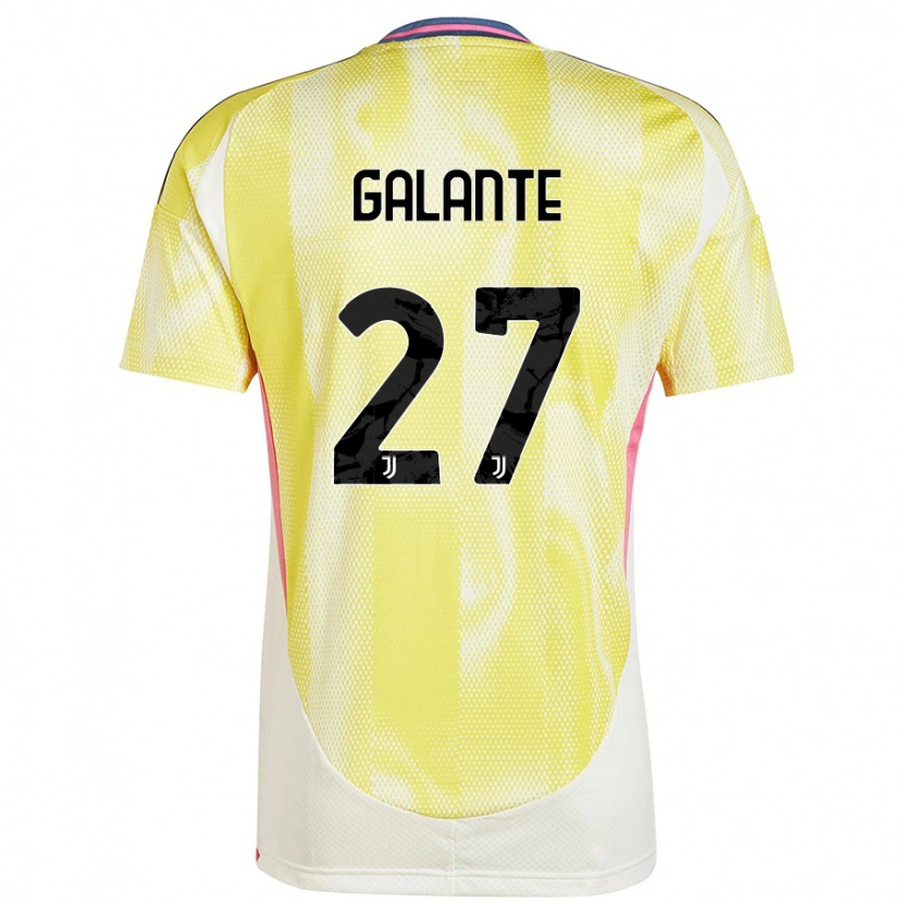 Danxen Kvinnor Tommaso Galante #27 Solgul Bortatröja Matchtröjor 2024/25 Tröjor T-Tröja