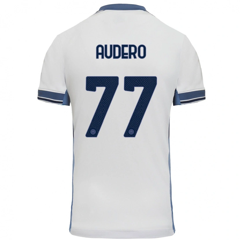 Danxen Kvinnor Emil Audero #77 Vit Grå Bortatröja Matchtröjor 2024/25 Tröjor T-Tröja