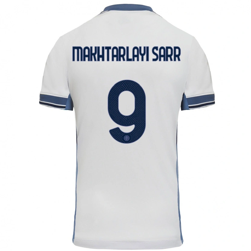 Danxen Kvinnor Amadou Makhtarlayi Sarr #9 Vit Grå Bortatröja Matchtröjor 2024/25 Tröjor T-Tröja