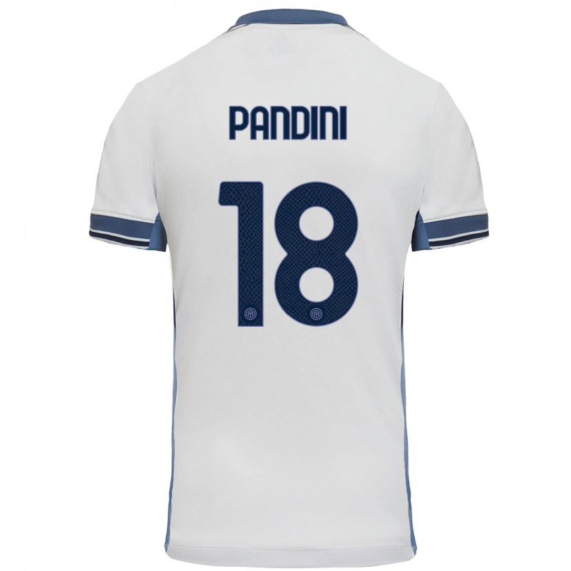 Danxen Kvinnor Marta Pandini #18 Vit Grå Bortatröja Matchtröjor 2024/25 Tröjor T-Tröja