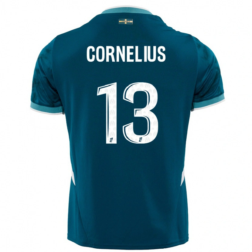 Danxen Kvinnor Derek Cornelius #13 Turkosblå Bortatröja Matchtröjor 2024/25 Tröjor T-Tröja