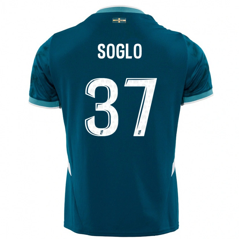 Danxen Kvinnor Emran Soglo #37 Turkosblå Bortatröja Matchtröjor 2024/25 Tröjor T-Tröja