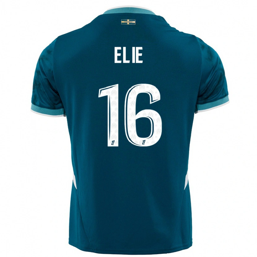 Danxen Kvinnor Anaïs Elie #16 Turkosblå Bortatröja Matchtröjor 2024/25 Tröjor T-Tröja