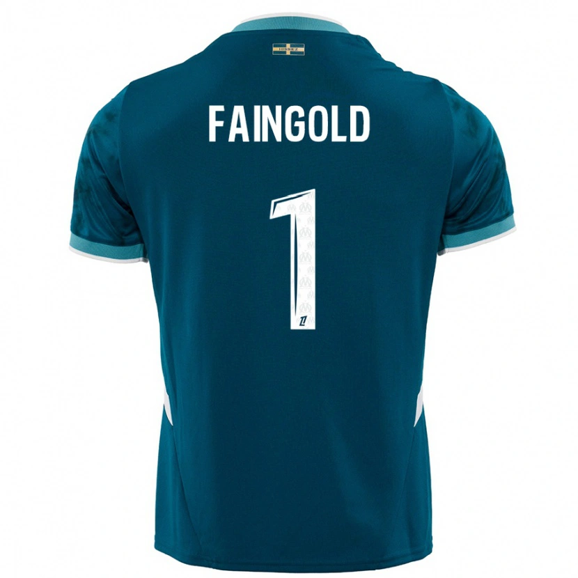 Danxen Kvinnor Abbie Faingold #1 Turkosblå Bortatröja Matchtröjor 2024/25 Tröjor T-Tröja