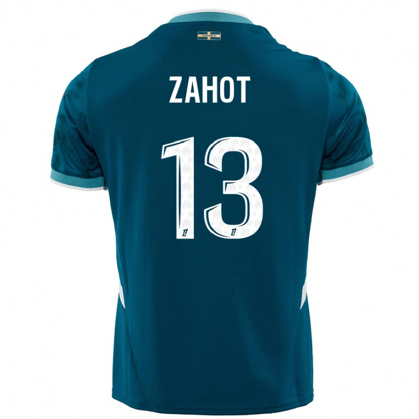 Danxen Kvinnor Sarah Zahot #13 Turkosblå Bortatröja Matchtröjor 2024/25 Tröjor T-Tröja
