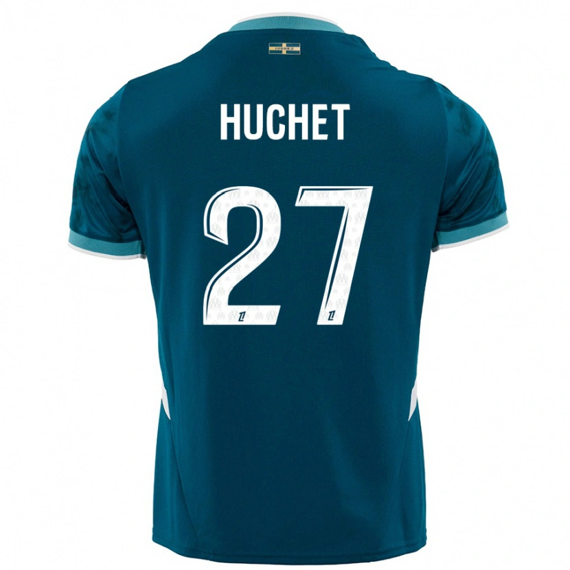 Danxen Kvinnor Sarah Huchet #27 Turkosblå Bortatröja Matchtröjor 2024/25 Tröjor T-Tröja