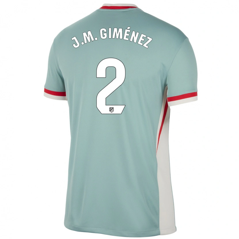 Danxen Kvinnor José María Giménez #2 Ljus Beige Blå Bortatröja Matchtröjor 2024/25 Tröjor T-Tröja